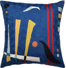 Kandinsky Abstract Pillow Cover - Blue | Modern Throw Pillows | Contemporary Chair Pillow | Modern Farmhouse Pillows | Modern Couch Pillow | Needlepoint Accent Cushion | Size 18x18 by CozyNest Decor