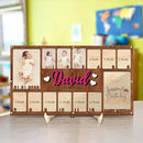 Personalized My First Year Photo Frame | 12 Months Picture Frame For Baby First Year | Displays Two 4x6 Photo and Twelve 2x3 Pictures | Birthday Party Decor Newborn Memory Keepsake, Style MP5 by TinyTreasures Baby Boutique