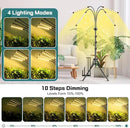 Grow Lights for Indoor Plants Full Spectrum with 15-63 inches Adjustable Tripod Stand Plant Light with 4/8/12H Timer with Remote Control by GreenHaven Gardens