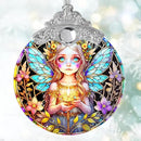Fairy Stained Glass Suncatcher, Jocidea Fairy Ornament, Fairy Christmas Ornament, Holidays Ornaments, Christmas Tree Ornament, Fairy Decor, Gifts for Fairy Lovers by GreenHaven Gardens