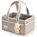 PeraBella Diaper Caddy Organizer with Handle, Baby Shower Gifts Basket Bag, Registry Search Must Haves Items, Nursery Storage Organizer for Newborn Girl Boy, Baby Bag Essentials, Car Diaper Caddy Cart by CozyNest Decor
