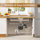 Trifecte Garbage Disposals with Power Cord, Coutinuous Feed Food Waste Disposal with Sound Reduction (EM 200) by CozyNest Decor