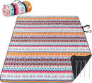 PY SUPER MODE Picnic Blankets Extra Large, Waterproof Foldable Outdoor Beach Blanket Oversized 83x79” Sandproof, 3-Layer Picnic Mat for Camping, Hiking, Travel, Park, Concerts-Bohemian Brown by TinyTreasures Baby Boutique