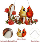 Love with Red Cardinal Suncatcher Red Bird Stained Glass Suncatchers Window Hanging Ornament for Home Decor for Valentine's Day Mother's Day Women Mom Birds Lovers Friends (Love) by GreenHaven Gardens