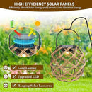 HPC Decor 2 PK Solar Lanterns-Outdoor Waterproof, Hemp Rope, Hanging Outdoor, Round Lamp Boho Decor for Garden, Yard, Patio, Porch, Pathway. by GreenHaven Gardens