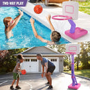 SUPER JOY Toddler Pink Basketball Hoop for Kids 1-3,2-4 5 Years Old, Adjustable Mini Hoop Set for Indoor Outdoor Play, Portable Basketball Goal Sports Toys for Little Boys Girls Birthday Gifts by TinyTreasures Baby Boutique