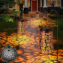 JSOT Solar Lanterns - Solar Lanterns Lights Outdoor Waterproof Gift for Women Mom Grandma, Metal Hanging Lights Decorative for Patio Garden Yard Backyard Porch Table Tree , Cool/Warm Light, 2 Pack by GreenHaven Gardens