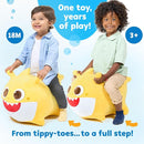 JITTERYGIT Baby Shark Official Bouncy Hopper Plush Musical Singing Toy - Inflatable Animal Ride On for Indoor & Outdoor - Birthday Gift for Kids & Toddlers (Boys & Girls) Ages 18+ Months (Yellow) by TinyTreasures Baby Boutique