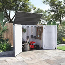 KINYING Larger Outdoor Storage Shed Weather Resistance, Horizontal Outdoor Storage Box Waterproof for Garden, Patios, Backyards, 48 Cu.ft Capacity for Garbage Cans, Lawn Mower, Garden Tools by GreenHaven Gardens