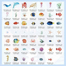 Sea Turtle Ocean Fish Wall Decals Glow in The Dark, Under The Sea Life Animals Stickers for Ceiling, Girls Boys Waterproof Decoration for Living Room Wall Bathroom Toilet by CozyNest Decor