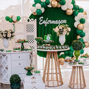 RUBFAC 129pcs Dark Green Balloons Different Sizes 18 12 10 5 Inches Emerald Green Latex Balloon Garland Arch for Masquerade Party Decorations Birthday Baby Shower Wedding Safari Jungle Party Supplies by TinyTreasures Baby Boutique