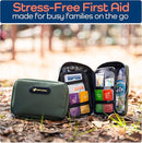 Keep Going Travel First Aid Kit for Kids – 130 Pc. for Car, Purse, Diaper Bag, Backpack, & Suitcase, with Latex-Free Bandages – 7 x 5 x 2 in. Travel First Aid Kit TSA-Approved by TinyTreasures Baby Boutique