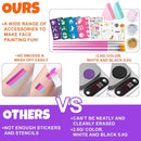 Face Painting Kit for Kids - 24 Colors Water Based Non Toxic Face Paint Kit, Professional Face Paint for Kids with Stencils & Brushes - Parties, Birthdays, Halloween Face Body Makeup Kit by TinyTreasures Baby Boutique