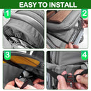 Baby Mosquito Net for Stroller Sun Shade, 2-in-1 Stroller Cover for Sun Protection with Two-Way Zipper and Storage Bag, Breathable Strollers Bug Net Suitable for Bassinet, Cradle, Car Seat – Black by TinyTreasures Baby Boutique