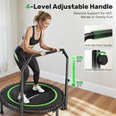 BCAN 40"/48" Mini Rebounder Trampoline for Adults with Bar, 450/550LBS Fitness Trampoline with Bungees, Adjustable Handle, Stable & Quiet, Indoor Outdoor, Whole-Body Workout & Relaxation at Home by TinyTreasures Baby Boutique