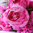 Duovlo Springs Flowers Artificial Silk Peony Bouquets Wedding Home Decoration,Pack of 1 (Spring Peach Pink) by CozyNest Decor