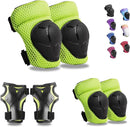 Knee Pads Elbow Pads Wrist Guards Set for Kids,Upgraded Protective Gear for Toddle 4-12 Boys or Girls Children Roller Skating Scooter Skateboarding Bike Roller Blade by TinyTreasures Baby Boutique
