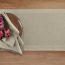 Solino Home Linen Vintage Khaki Table Runner 90 Inches Long - 100% Pure Linen 14 x 90 Inch Table Runner for Fall, Autumn, Thanksgiving - Fete by CozyNest Decor
