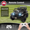 Sopbost 24V 7Ah 2 Seater Ride On Truck Ride On Toy for Big Kids Ride On Car with Remote Control Off-Road Electric Car with Shock Absorber, LED Lights, Bluetooth Music Player, EVA Tires, Black by TinyTreasures Baby Boutique