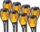 8 Pack Led Solar Torch Light with Flickering Flame Outdoor Waterproof Solar Flame Torch Garden Lights for Outside Yard Pathway Decoration by GreenHaven Gardens