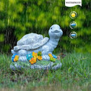 Garden Statue Turtle,Solar Turtles Decor for Outdoor,Resin Tortoise Figurine with Solar Light for Patio,Balcony,Yard,Lawn Ornament,Perfect Garden Gift by GreenHaven Gardens