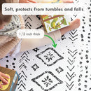 Lillefolk Baby Play Mat for Floor – 6x6ft Boho | Soft Non Toxic Premium EVA Foam Tiles for Tummy Time, Crawling & Playroom – Waterproof Interlocking Floor Mat for Babies & Toddlers (9 Tiles) by TinyTreasures Baby Boutique