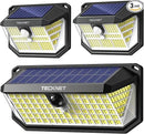 TECKNET Super Bright Solar Lights Outdoor 3 Pack, 2×231 LED and 1×416 LED, 300° Angle & 3 Lighting Modes Motion Sensor Outdoor Lights, Waterproof for for Fence Front Door Yard Deck Garden Garage by GreenHaven Gardens