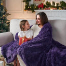 GONAAP Fuzzy Faux Fur Throw Blanket Twin Size Purple Super Soft Cozy Plush Fuzzy Shaggy Blanket for Couch Sofa Bed (Purple, Twin(60"x80")) by CozyNest Decor