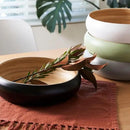Fruit Bowl For Kitchen Counter, Decorative Bowl, Large Serving Bowl Or Fruit Basket For Kitchen Spun Bamboo (Black) by CozyNest Decor