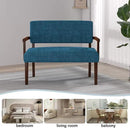 Accent Chair 2 Seat, Arm Chairs with Soft Seat and Armrests for Living Room, Love seat for Dining, Reading, and Waiting Rooms (Blue) by CozyNest Decor