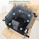 Booster Seat for Dining Table: Portable Toddler Booster Chair with Safety Buckle and Height Adjustable, Baby Feeding High Chair for Home Travel - Brown by TinyTreasures Baby Boutique