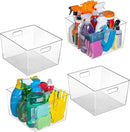 ClearSpace Clear Plastic Storage Bins – XL 4 Pack Perfect for Kitchen,Fridge, Pantry Organization, Cabinet Organizers by CozyNest Decor