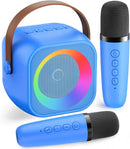 Mini Karaoke Machine for Kids Adults: Portable Bluetooth Karaoke Speaker with 2 Wireless Microphones, Karaoke Gifts for Girls Boys Ages 4-12+ Years Old Christmas Birthday Home Party(Navy Blue) by TinyTreasures Baby Boutique