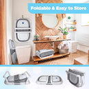 BEBELEH™ Collapsible Baby Bathtub – Bathtub + Baby tub Sling + Newborn Sling – Baby Bathtub Newborn to Toddler 0-24 Months – The Ultimate Travel Baby Bath Tub and Everyday Use! (Gray) by TinyTreasures Baby Boutique