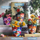 GUGUGO Abstract Rainbow Head Planter, Graffiti Face Planters Pots with Drainage, Flower Plant Pots for Indoor Plants, Unique Funny Pots for Plant Lover Gifts by GreenHaven Gardens