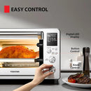 TOSHIBA ChefFry Air Fryer Toaster Oven Combo, 26.4 QT Large Capacity, 12-in-1 Countertop Toaster Oven, Stainless Steel by CozyNest Decor