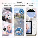 VTech 2-Cameras Smart WiFi Baby Monitor with 1080p FHD Video, Free App with Motion Video, Sound/Motion Detection and Notifications, 7" IPS Display with Split-Screen, Pan-Tilt-Zoom: Smart HQ Max Twin by TinyTreasures Baby Boutique
