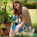 Garden Tool Set, 11 Piece Stainless Steel Heavy Duty Gardening Supplies with Green Black Handle Outdoor Weeding Gifts for Women