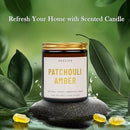 Scented Candles for Home - Amber Patchouli Candle | Aromatherapy Candle Gift for Women & Men, Soy Candles for Home Scented - 7oz, Soy Wax, Patchouli Scent Home Fragrance by CozyNest Decor