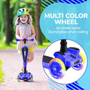 Hurtle 3-Wheeled Scooter for Kids - Wheel LED Lights, Adjustable Lean-to-Steer Handlebar, and Foldable Seat - Sit or Stand Ride with Brake for Boys and Girls Ages 1-14 Years Old by TinyTreasures Baby Boutique