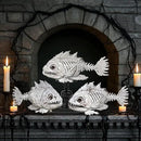 DR.DUDU 3 Pack Skeleton Fish Halloween Decor, Animals Skeleton Decorations Plastic Skull Fish Bones Figure Decor for Outdoor Indoor Bedroom Tank Party Props by CozyNest Decor