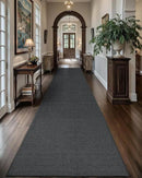Color&Geometry Door Mat 3'x10' Runner Rug with Rubber Backing, Non Slip Washable Hallway Rug, Carpet Runners for Hallway Living Room Bedroom, Grey (Rolled-up NO Creases) by CozyNest Decor