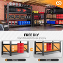 3000LBS Metal Storage Shelves, 48” W Heavy Duty Garage Shelving Units, 4 Tier Storage rack shelf, Steel Industrial Shelving , Adjustable Standing Shelf for Basement/Warehouse 48"W x 24"D x 70"H, Black by GreenHaven Gardens
