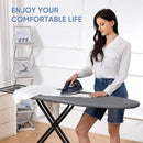 Full Size Ironing Board 47" X 15" with Heat Resistant Cover and Thicken Felt Pad, Safety Iron Rest, Anti-Skid Feet, Height Adjustable, Heavy Duty by CozyNest Decor