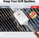 Bristle-Free Steam Cleaning Grill Brush,with Extended Luxurious Rosewood Handle and 1 Replacement Head,BBQ Grill Cleaning Brush Kit,Safe Grill Cleaner for Outdoor Grill,Gifts for Men/Dad by GreenHaven Gardens