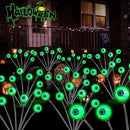 TONULAX Halloween Decorations Outdoor, 2 Pack Upgraded Solar Scary Eyeball Lights with Dual Lighting Modes, Swaying Firefly Lights, Solar Pathway Light for Yard, Garden,Yard Decor, Party (Green) by GreenHaven Gardens