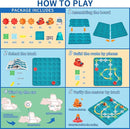 Kids Board Games Learning Toys, STEM Educational Logic Kits with 200+ Challenges & 4 Difficulty Levels, Brain Puzzles Maze Games for Boys Girls Ages 3-10 Birthday Gifts by TinyTreasures Baby Boutique