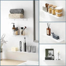 JOOM Small Metal Wall Floating Shelf - Metal Wall Shelf, Black Floating Shelf, Small Bathroom Shelf, Display Shelves for Storage (White, 8 Inch) by CozyNest Decor