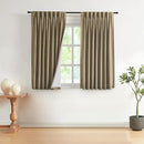 Vision Home Brown Pinch Pleated Full Blackout Curtains Linen Blended Room Darkening Window Curtains 63 inch for Living Room Bedroom Thermal Insulated Pinch Pleat Drapes with Hooks 2 Panel 40" Wx63 L by CozyNest Decor