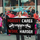 Gym Fitness Nobody Cares Work Harder Flag 3x5 Ft Indoor/Outdoor Yard Garden Lawn Holiday Decoration Banner Sign by GreenHaven Gardens